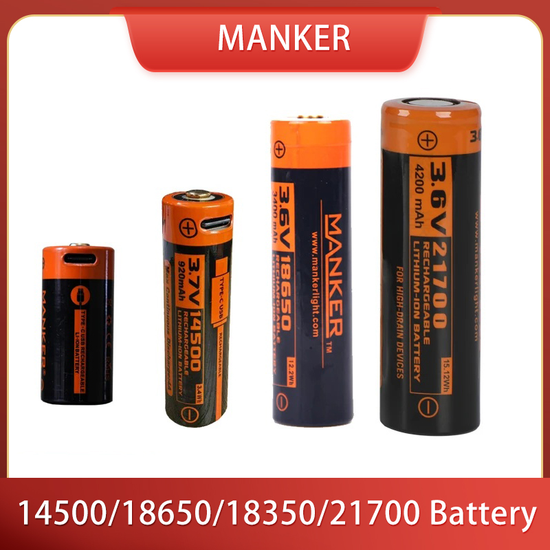Vape Battery 18650 - Manker 14500/18650/18350/21700 Battery for Flashlight