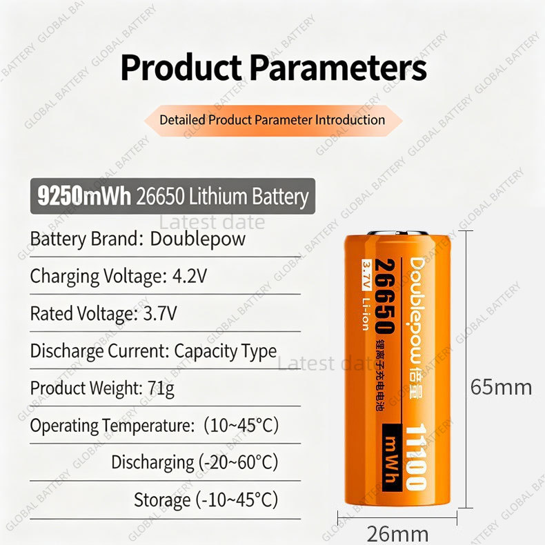 11100mAh 26650 Lithium Battery - Vape Battery 18650 review and price