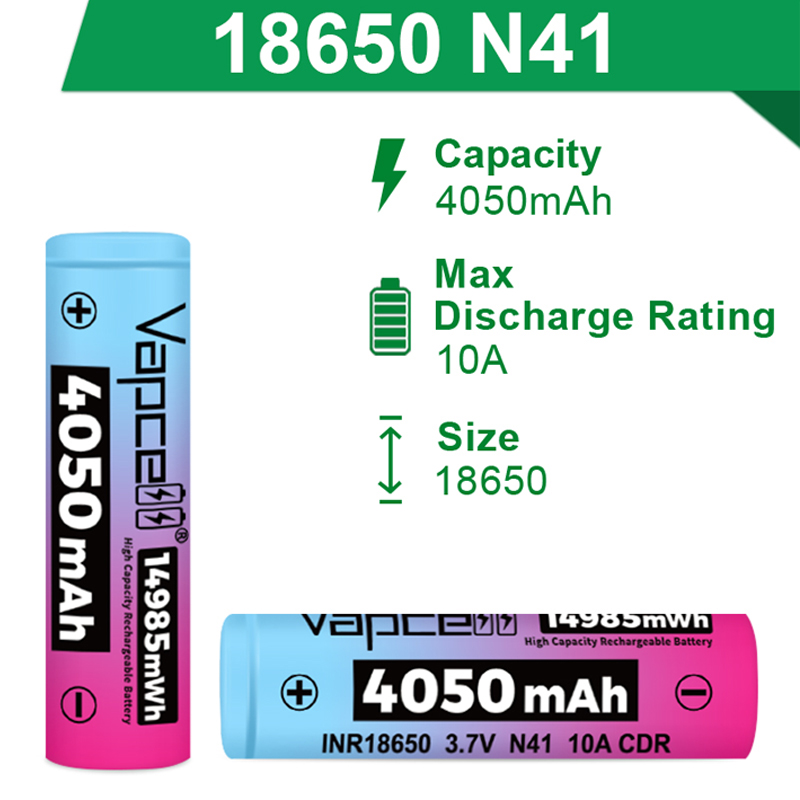 Original Vapcell N41 INR 18650 - Vape Battery 18650 review and price