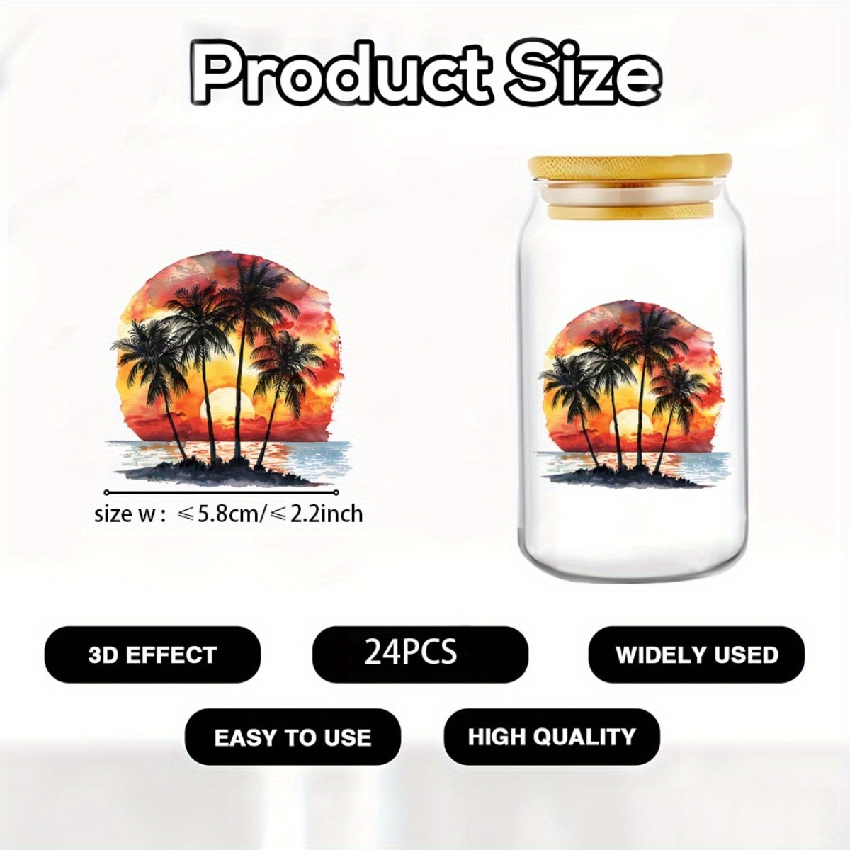 24Pcs/Set Summer Tropical Beac - Rdta Tank Glass review and price